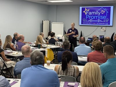 Hosting the Lanier Rotary Club at Family Promise of Forsyth County