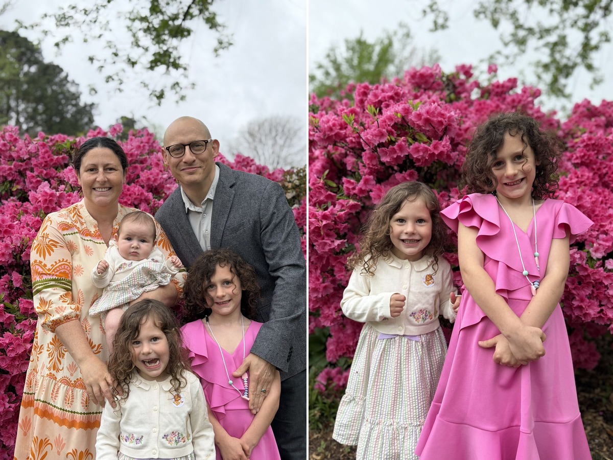 family photos with some flowers